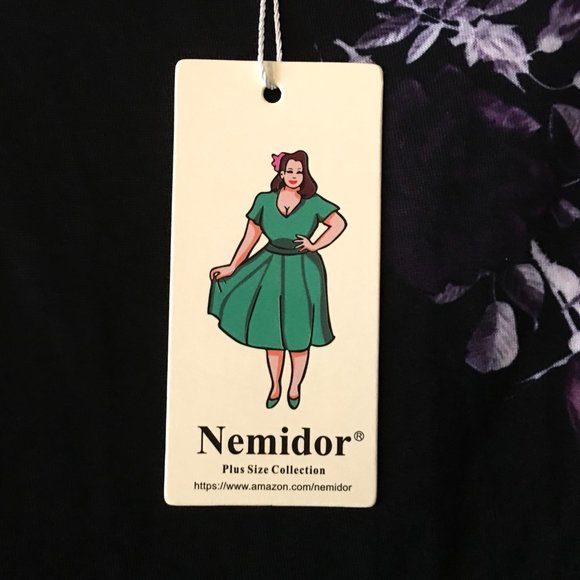 NEMIDOR Cold Shoulder Swing Dress with Pockets π NEW WITH TAGS! - Picture 6 of 9
